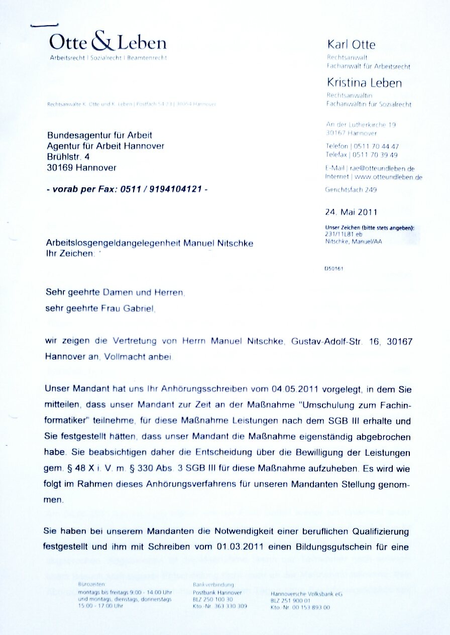Widerspruch gegen Bewilliguns in vollen Umfang entsprochen